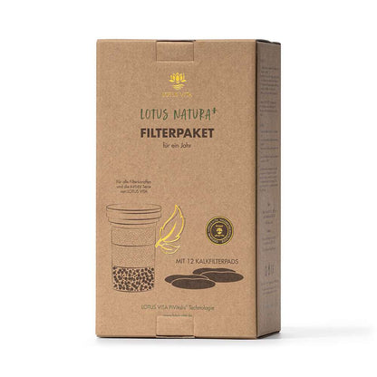 Lotus Vita Filterkartuschen Jahres-Paket für Filterkannen Natura Plus Verpackung