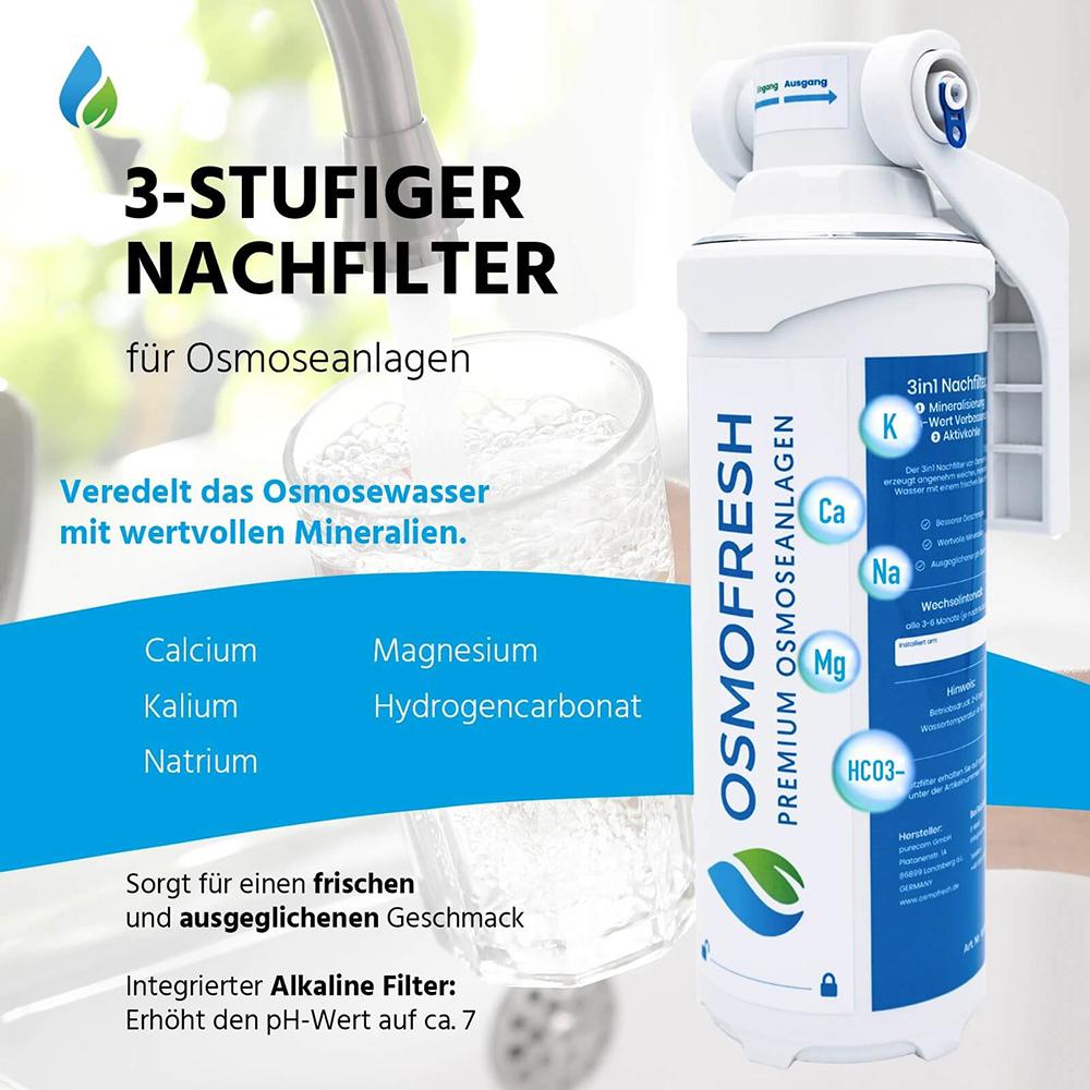 Osmofresh 3in1 Nachfilter 3 Stufen Mineralisierung