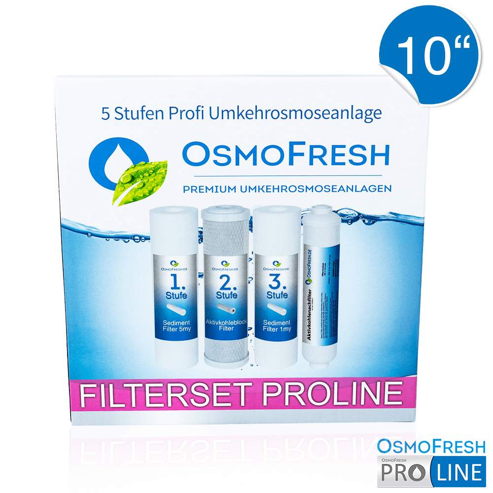 Osmofresh Filterset Proline 10" Filterleistung