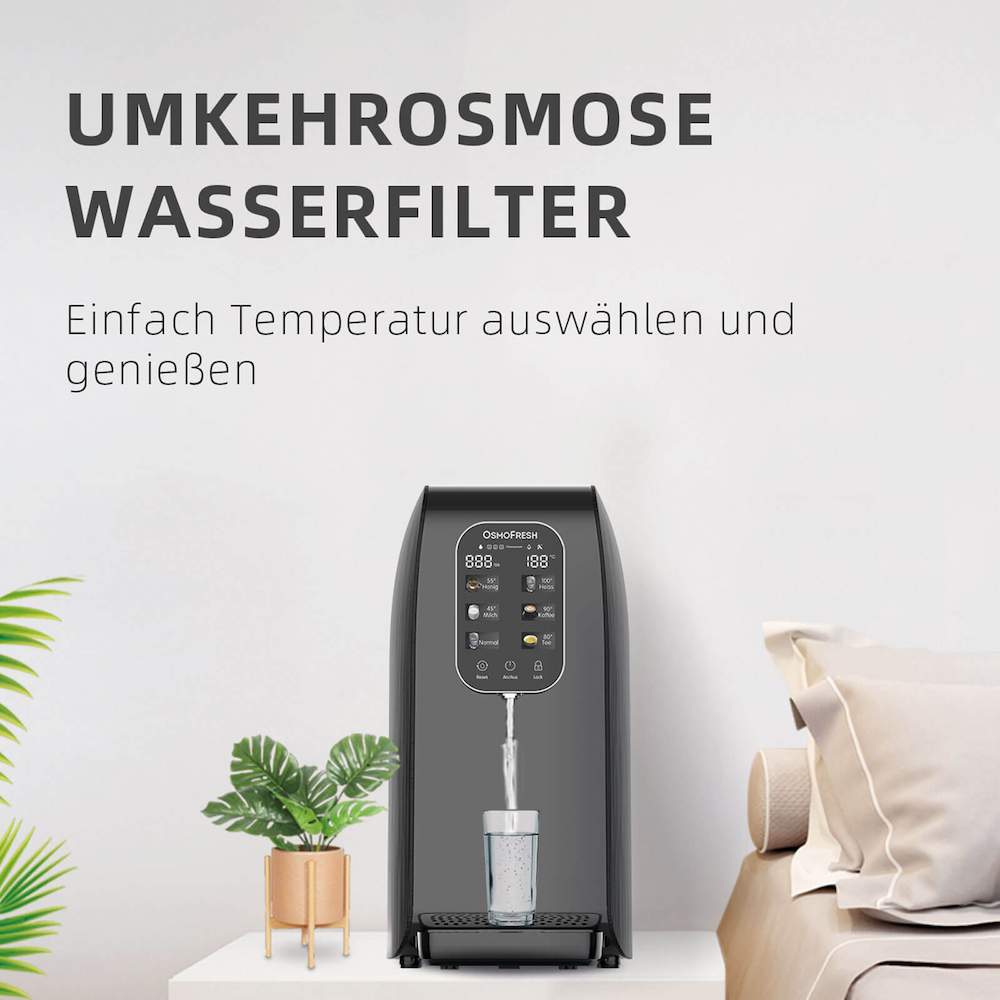 Osmofresh Osmoseanlage Quella Life Schwarz Osmoseanlage Wasserfilter