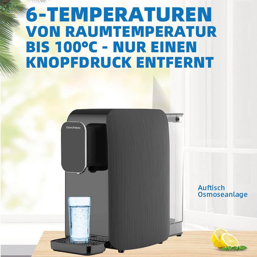 Osmofresh Osmoseanlage Quella Life Schwarz 6 Temperaturen