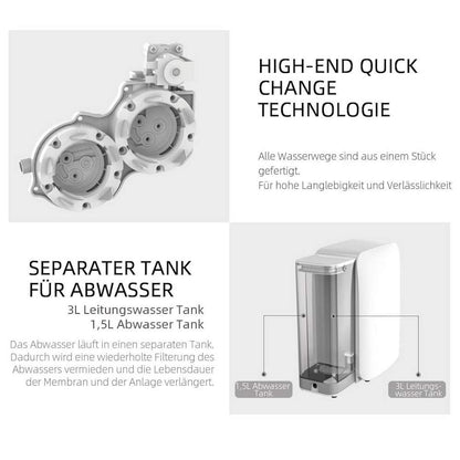 Osmofresh Osmoseanlage Quella Life Quickchange Technologie + Seperater Abwassertank