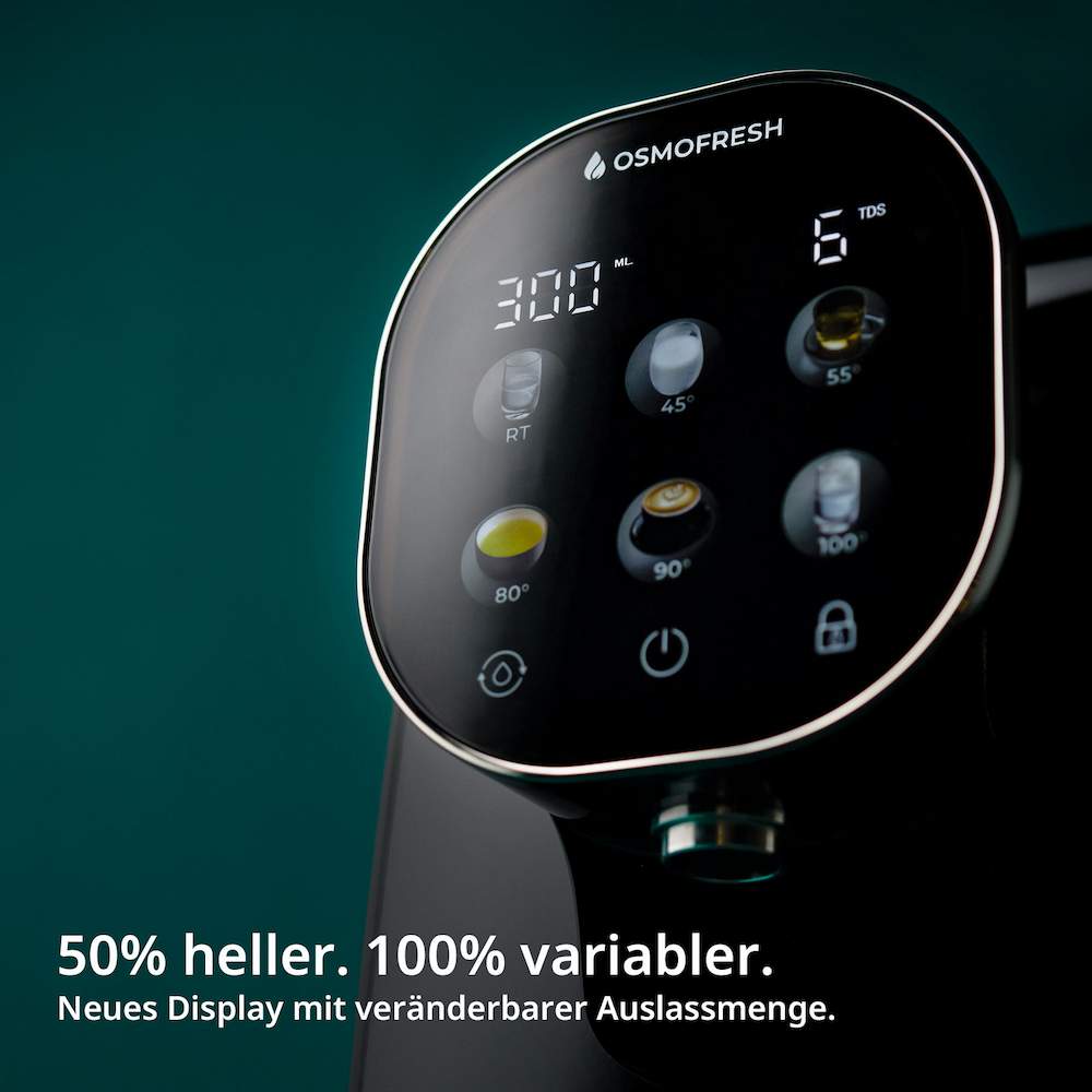 Osmofresh Osmoseanlage Quella Pro Schwarz Besseres Display