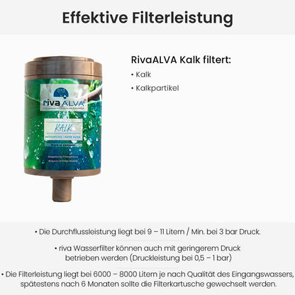 rivaALVA Kalk Ersatzkartusche Filterleistung