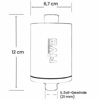 riva MULTI Duschfilter maße