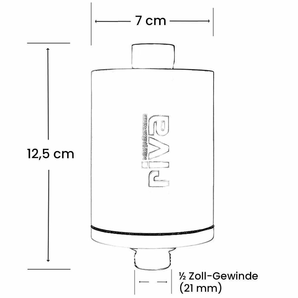 rivaALVA Skin & Hair Duschfilter Maße