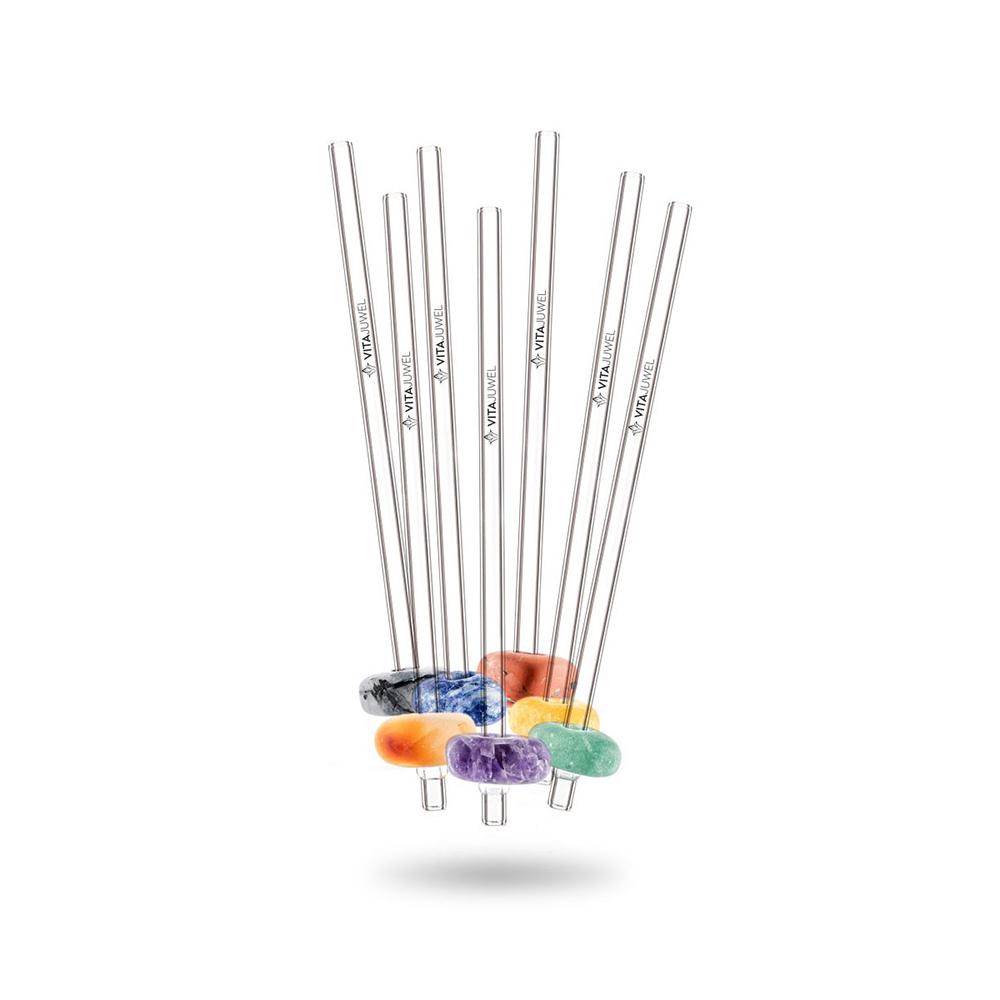 VitaJuwel Trinkhalm Crystal Straw 7er Set