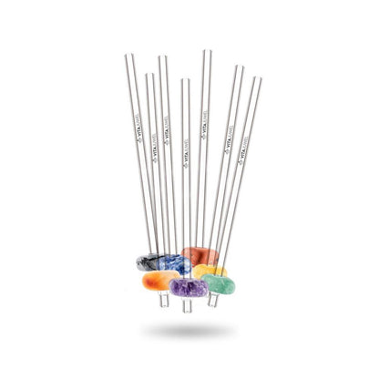 VitaJuwel Trinkhalm Crystal Straw 7er Set