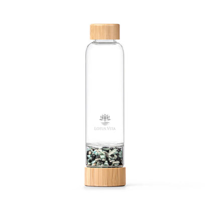  Lotus Vita Kristallsteinflasche mit Amazonit / Turmalin