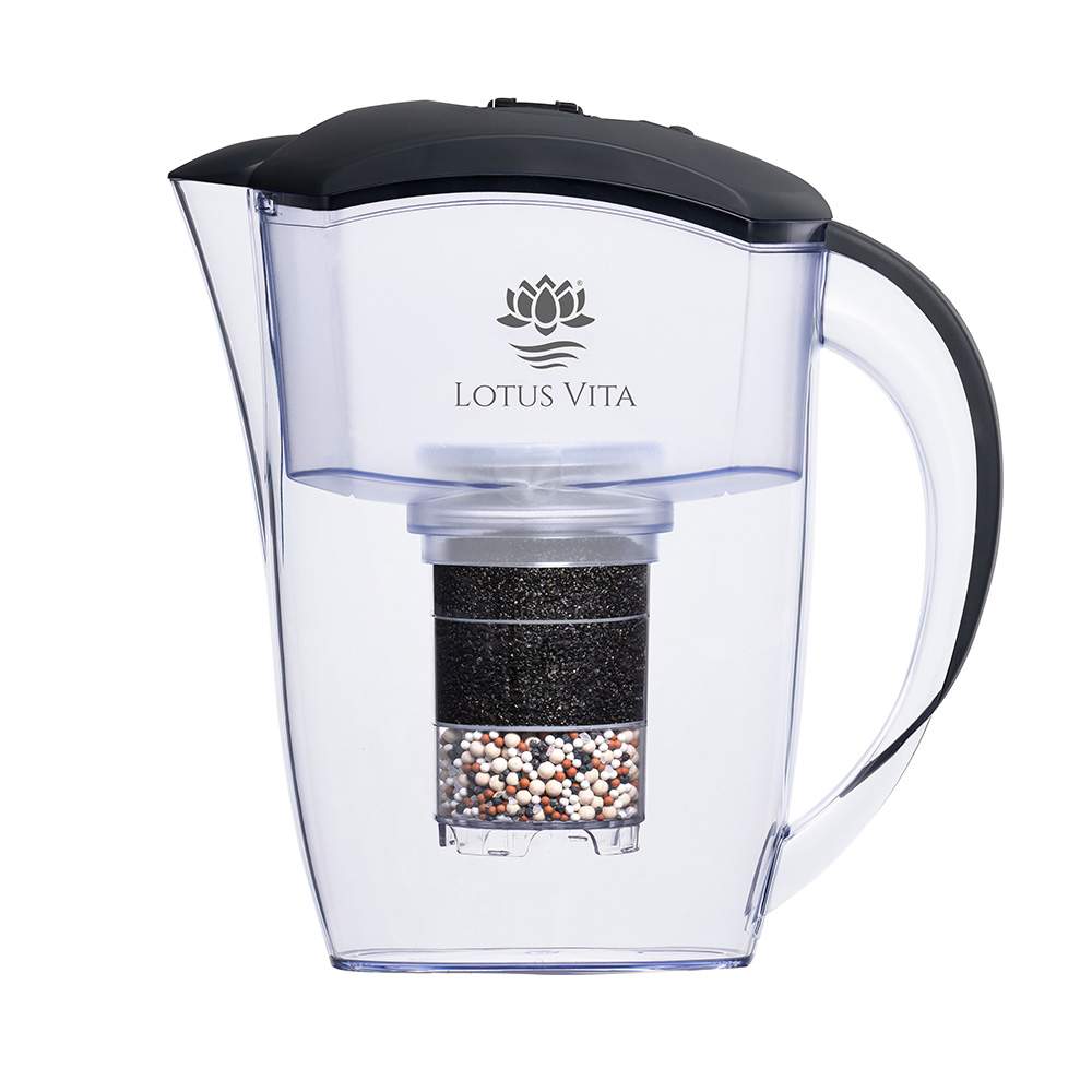 Lotus Vita Wasserfilter-Kanne Esprit 1,3L - Natura Plus Anthrzit