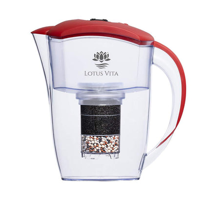 Lotus Vita Wasserfilter-Kanne Esprit 1,3L - Natura Plus Rot