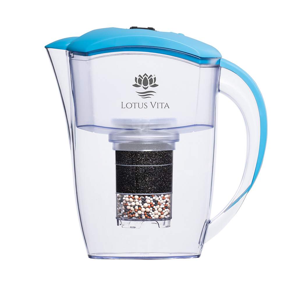 Lotus Vita Wasserfilter-Kanne Esprit 1,3L - Natura Plus Hellblau 